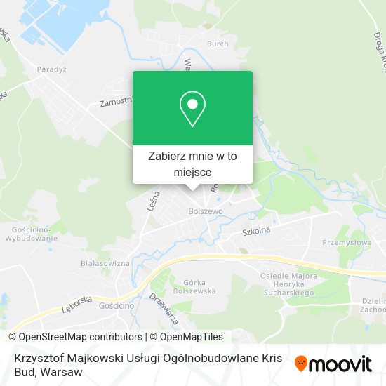 Mapa Krzysztof Majkowski Usługi Ogólnobudowlane Kris Bud