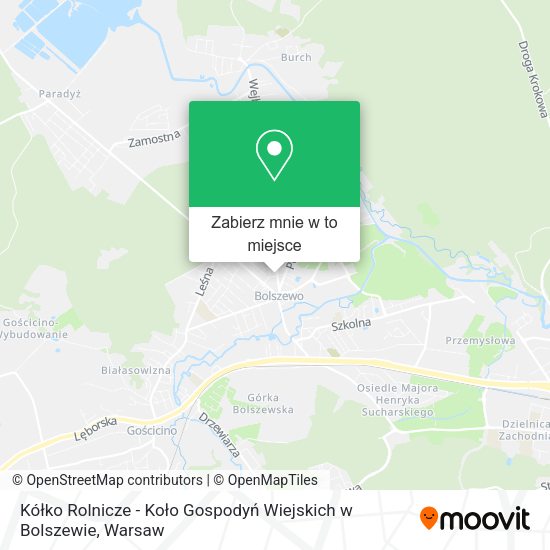 Mapa Kółko Rolnicze - Koło Gospodyń Wiejskich w Bolszewie