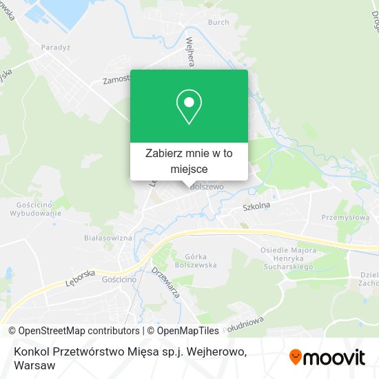 Mapa Konkol Przetwórstwo Mięsa sp.j. Wejherowo