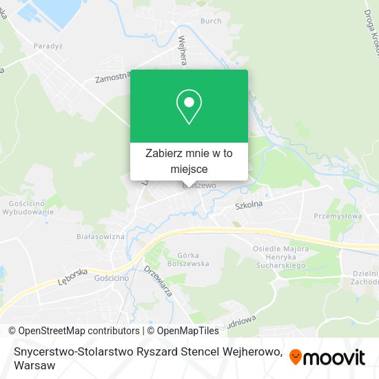 Mapa Snycerstwo-Stolarstwo Ryszard Stencel Wejherowo