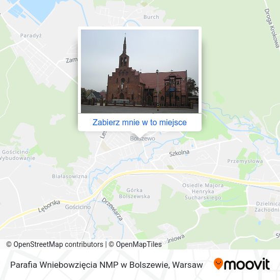 Mapa Parafia Wniebowzięcia NMP w Bolszewie