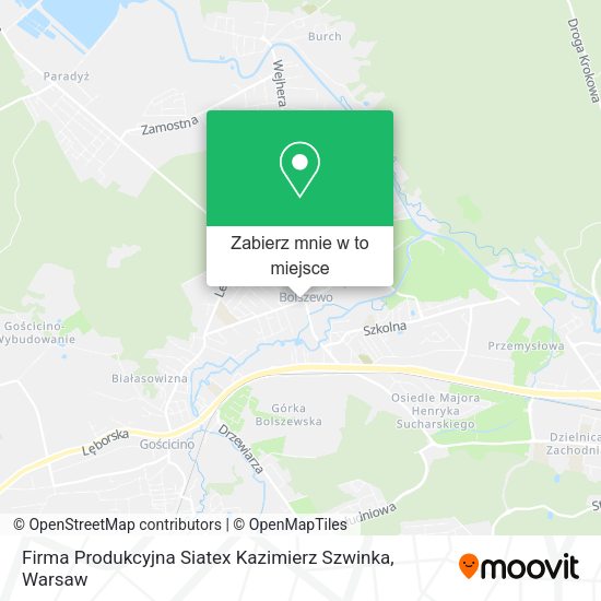 Mapa Firma Produkcyjna Siatex Kazimierz Szwinka