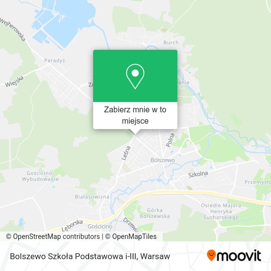 Mapa Bolszewo Szkoła Podstawowa i-III