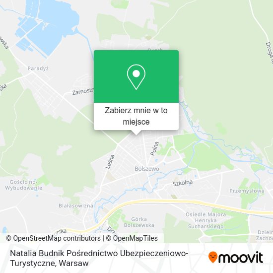 Mapa Natalia Budnik Pośrednictwo Ubezpieczeniowo-Turystyczne