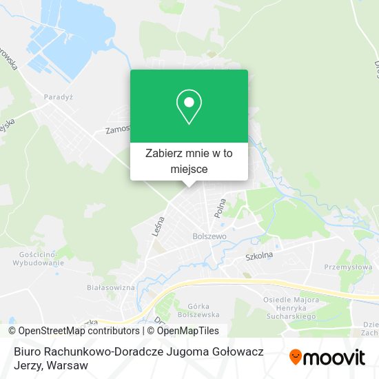 Mapa Biuro Rachunkowo-Doradcze Jugoma Gołowacz Jerzy