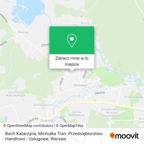 Mapa Bach Katarzyna, Michułka Tran. Przedsiębiorstwo Handlowo - Usługowe