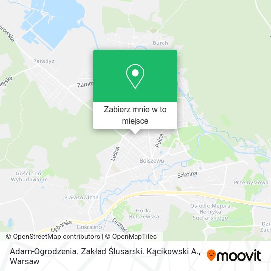 Mapa Adam-Ogrodzenia. Zakład Ślusarski. Kącikowski A.