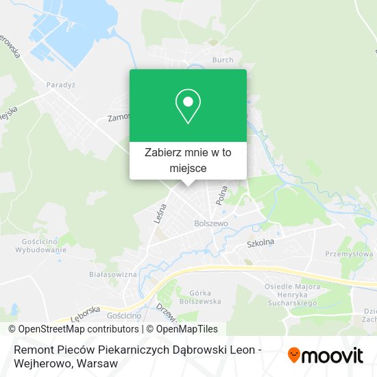 Mapa Remont Pieców Piekarniczych Dąbrowski Leon - Wejherowo