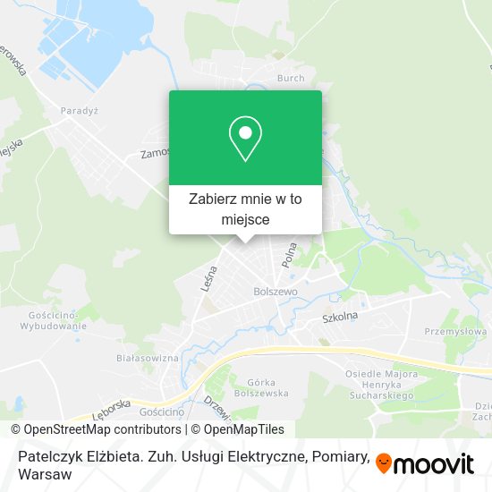 Mapa Patelczyk Elżbieta. Zuh. Usługi Elektryczne, Pomiary