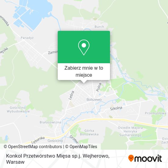 Mapa Konkol Przetwórstwo Mięsa sp.j. Wejherowo