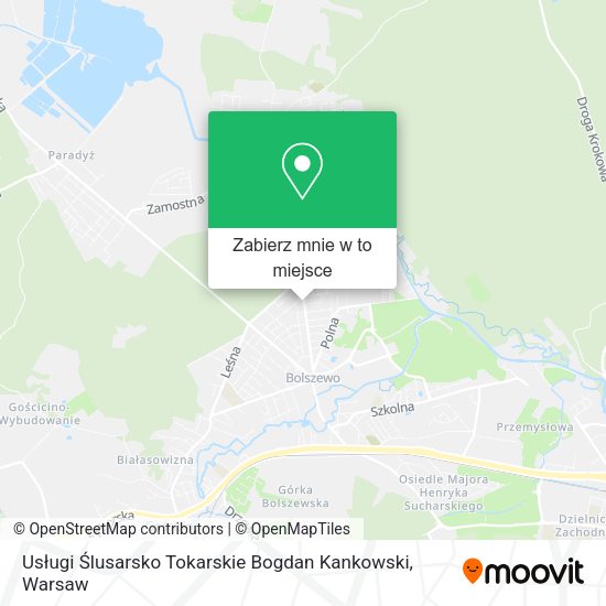 Mapa Usługi Ślusarsko Tokarskie Bogdan Kankowski