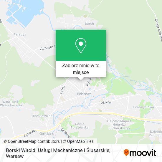 Mapa Borski Witold. Usługi Mechaniczne i Ślusarskie