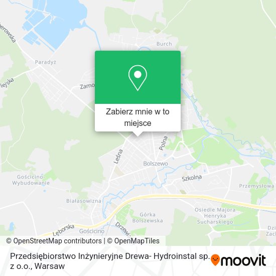 Mapa Przedsiębiorstwo Inżynieryjne Drewa- Hydroinstal sp. z o.o.