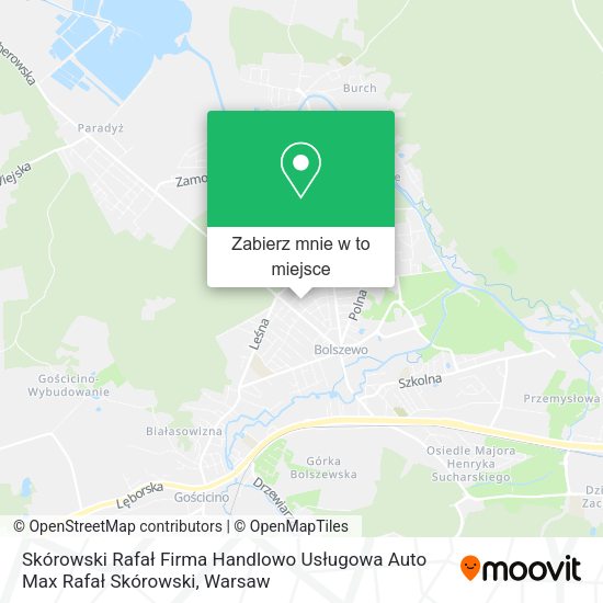 Mapa Skórowski Rafał Firma Handlowo Usługowa Auto Max Rafał Skórowski