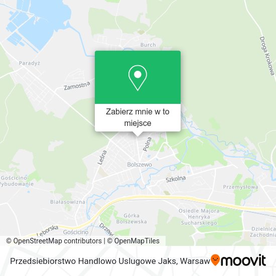 Mapa Przedsiebiorstwo Handlowo Uslugowe Jaks