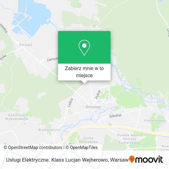 Mapa Usługi Elektryczne. Klass Lucjan Wejherowo