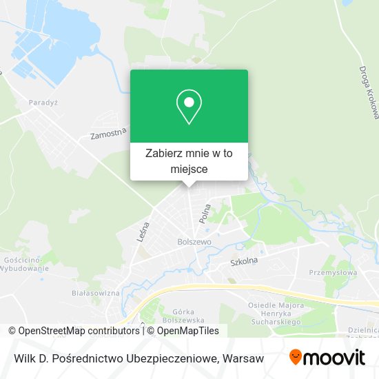 Mapa Wilk D. Pośrednictwo Ubezpieczeniowe