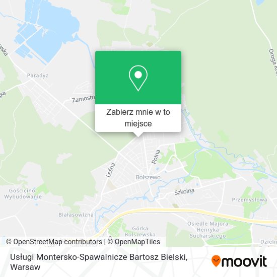 Mapa Usługi Montersko-Spawalnicze Bartosz Bielski