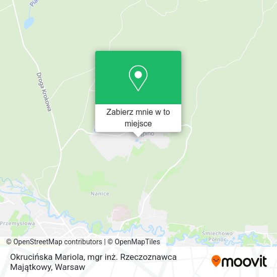 Mapa Okrucińska Mariola, mgr inż. Rzeczoznawca Majątkowy