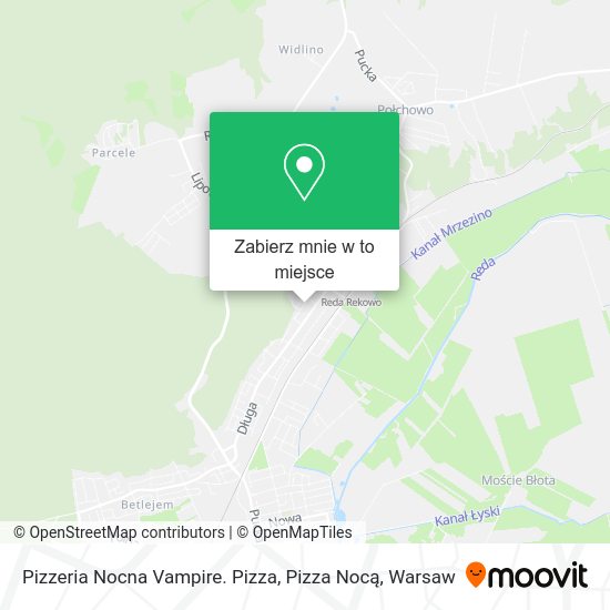 Mapa Pizzeria Nocna Vampire. Pizza, Pizza Nocą