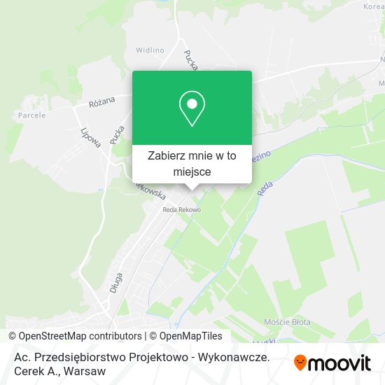 Mapa Ac. Przedsiębiorstwo Projektowo - Wykonawcze. Cerek A.