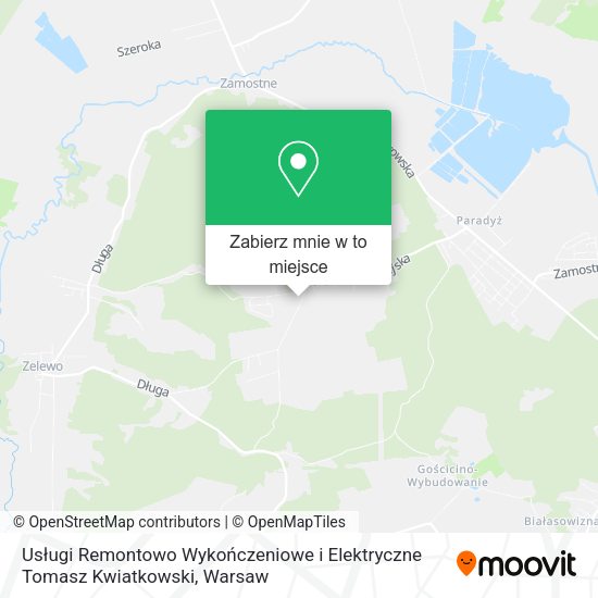 Mapa Usługi Remontowo Wykończeniowe i Elektryczne Tomasz Kwiatkowski