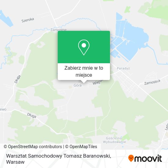 Mapa Warsztat Samochodowy Tomasz Baranowski