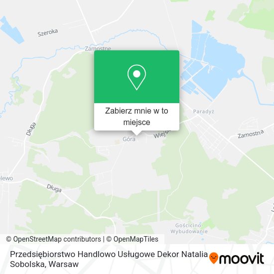 Mapa Przedsiębiorstwo Handlowo Usługowe Dekor Natalia Sobolska