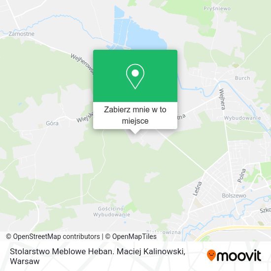 Mapa Stolarstwo Meblowe Heban. Maciej Kalinowski