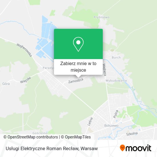 Mapa Usługi Elektryczne Roman Recław