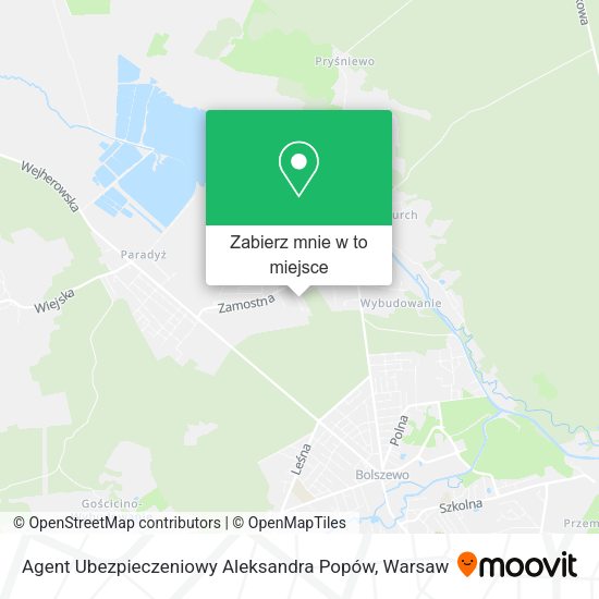 Mapa Agent Ubezpieczeniowy Aleksandra Popów