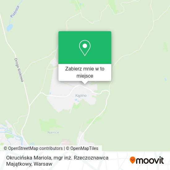 Mapa Okrucińska Mariola, mgr inż. Rzeczoznawca Majątkowy