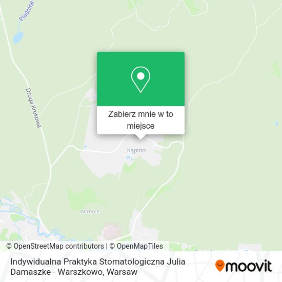 Mapa Indywidualna Praktyka Stomatologiczna Julia Damaszke - Warszkowo