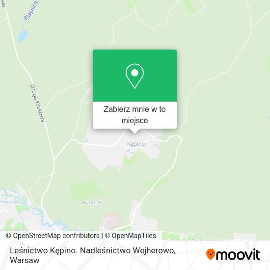 Mapa Leśnictwo Kępino. Nadleśnictwo Wejherowo