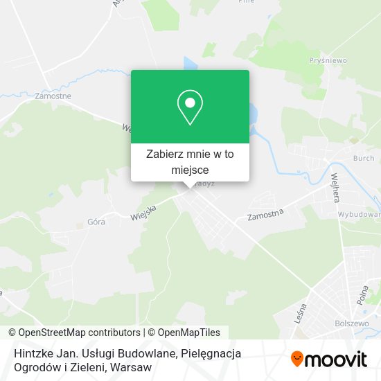 Mapa Hintzke Jan. Usługi Budowlane, Pielęgnacja Ogrodów i Zieleni