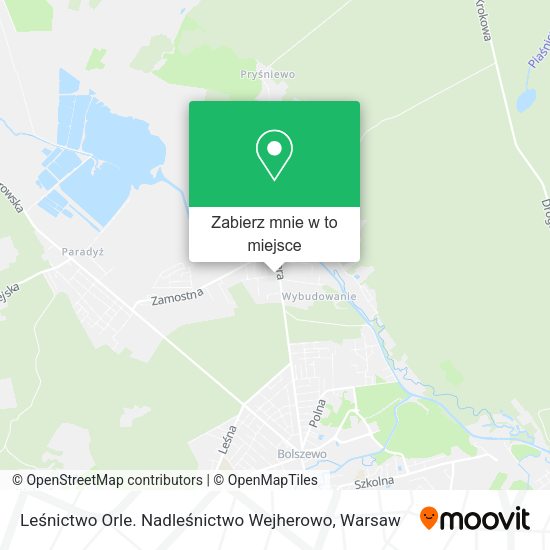 Mapa Leśnictwo Orle. Nadleśnictwo Wejherowo