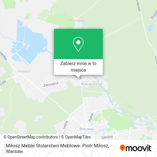 Mapa Miłosz Meble Stolarstwo Meblowe. Piotr Miłosz