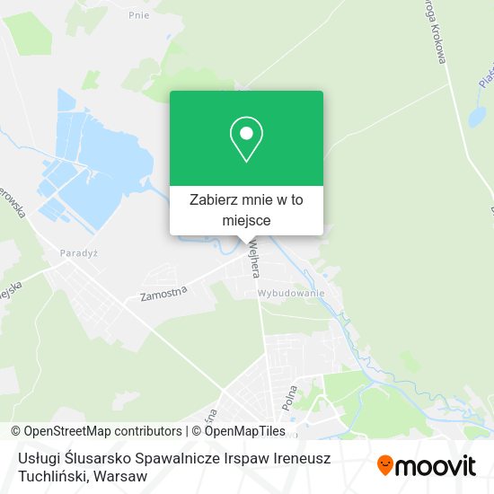 Mapa Usługi Ślusarsko Spawalnicze Irspaw Ireneusz Tuchliński