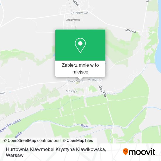 Mapa Hurtownia Klawmebel Krystyna Klawikowska