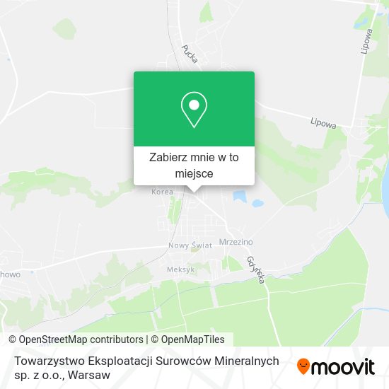 Mapa Towarzystwo Eksploatacji Surowców Mineralnych sp. z o.o.