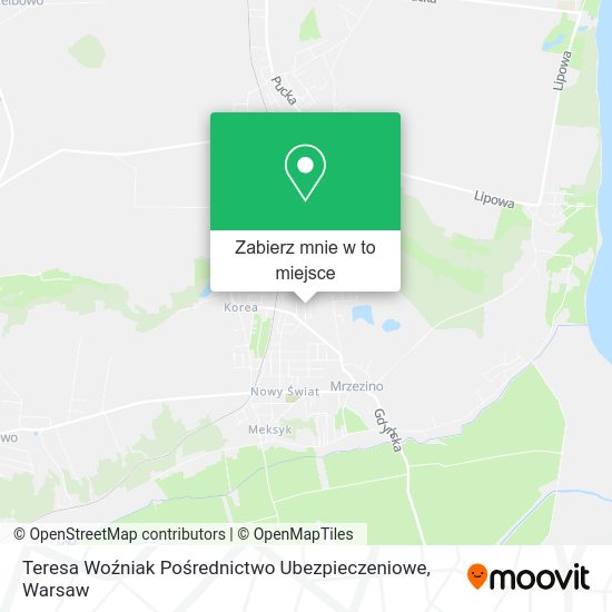 Mapa Teresa Woźniak Pośrednictwo Ubezpieczeniowe