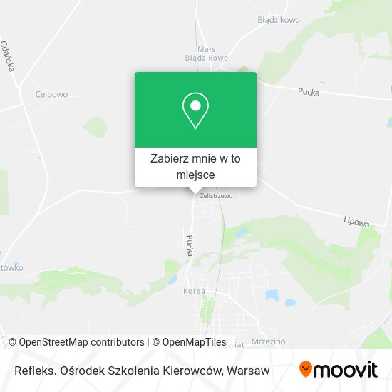 Mapa Refleks. Ośrodek Szkolenia Kierowców