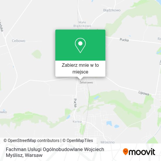 Mapa Fachman Usługi Ogólnobudowlane Wojciech Myślisz