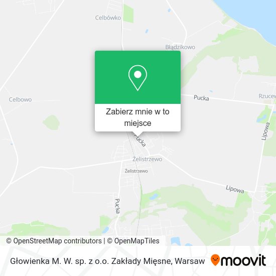 Mapa Głowienka M. W. sp. z o.o. Zakłady Mięsne