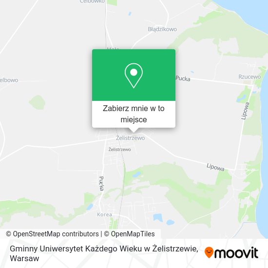 Mapa Gminny Uniwersytet Każdego Wieku w Żelistrzewie