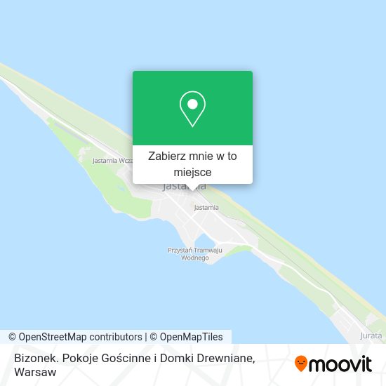 Mapa Bizonek. Pokoje Gościnne i Domki Drewniane