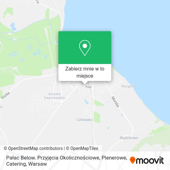 Mapa Pałac Below. Przyjęcia Okolicznościowe, Plenerowe, Catering