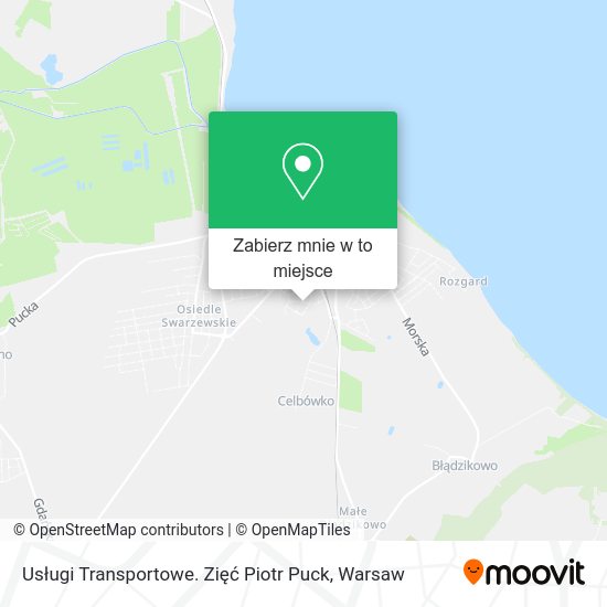 Mapa Usługi Transportowe. Zięć Piotr Puck