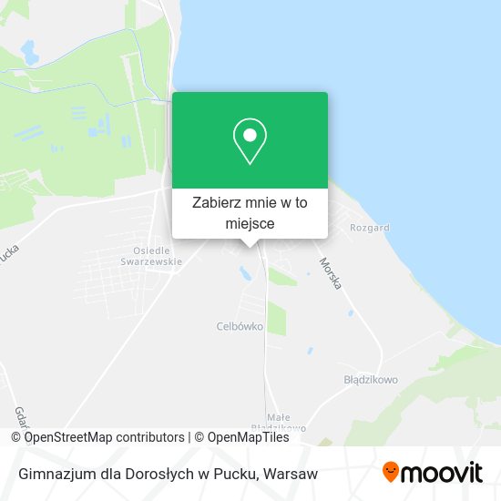 Mapa Gimnazjum dla Dorosłych w Pucku