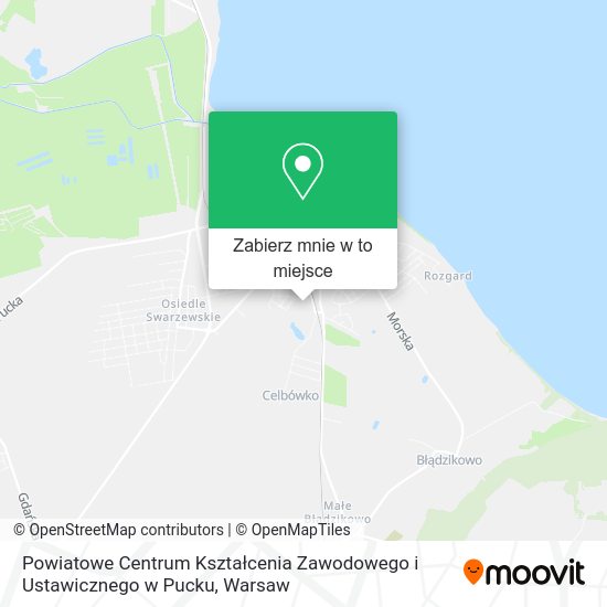 Mapa Powiatowe Centrum Kształcenia Zawodowego i Ustawicznego w Pucku